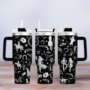 Tumbler mit Gravur - Motiv Wild West - schwarz