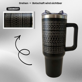 Personalisierter Tumbler mit versteckter Botschaft - Best Teacher ever