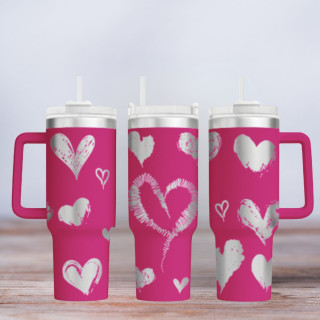 Tumbler gelasert | Motiv Hearts