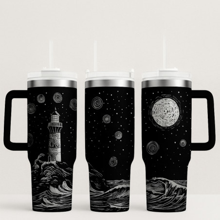 Tumbler gelasert | Motiv Ocean Night