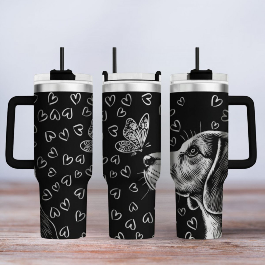 Tumbler mit Beagle Motiv
