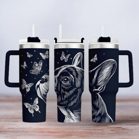 Tumbler gelasert | Motiv Bulldogge