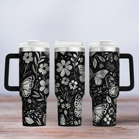 Tumbler gelasert | Motiv Butterfly