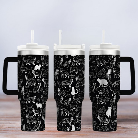 Tumbler gelasert | Motiv Cats