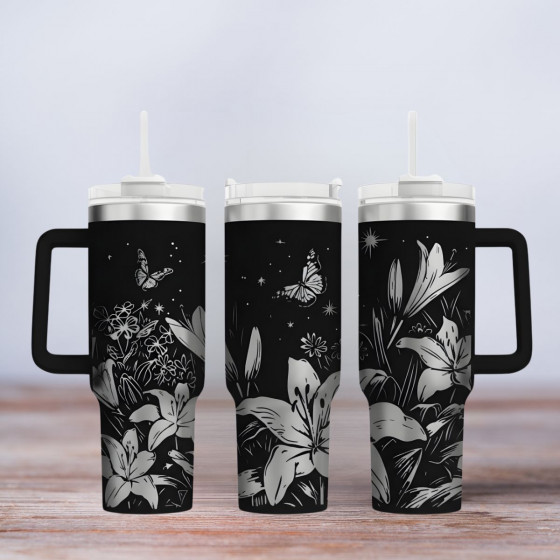 Tumbler - Motiv Lilly flower - Lilien