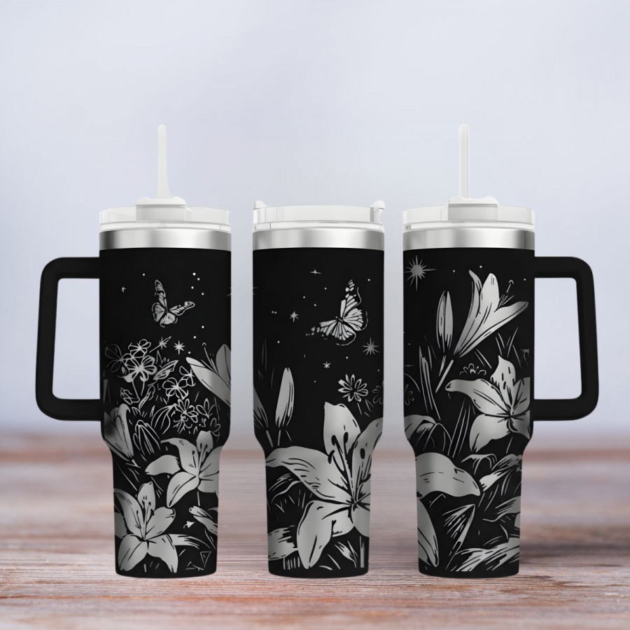 Tumbler - Motiv Lilly flower - Lilien