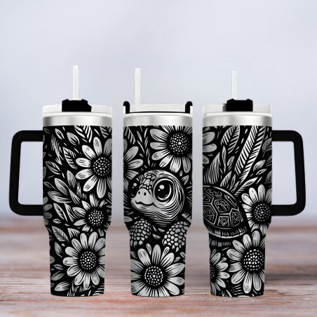 Tumbler gelasert | Motiv Little Turtle