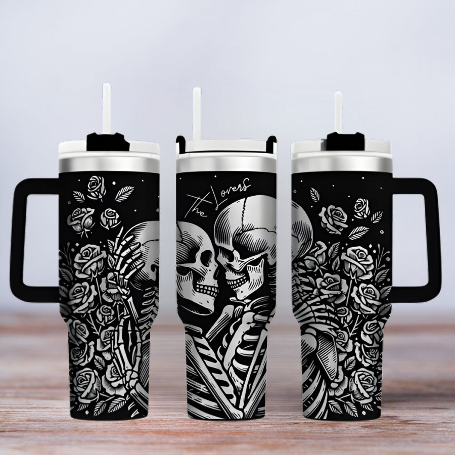 Tumbler - Motiv Skeleton Hugging