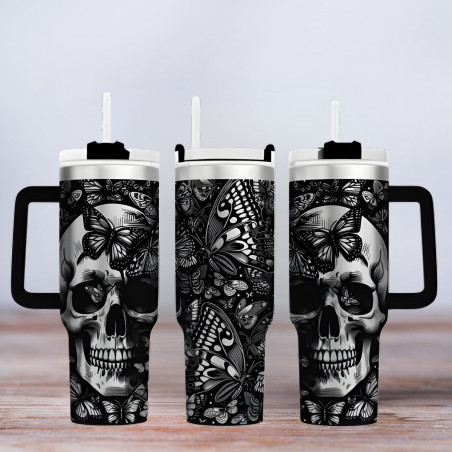 Tumbler gelasert | Motiv Skull